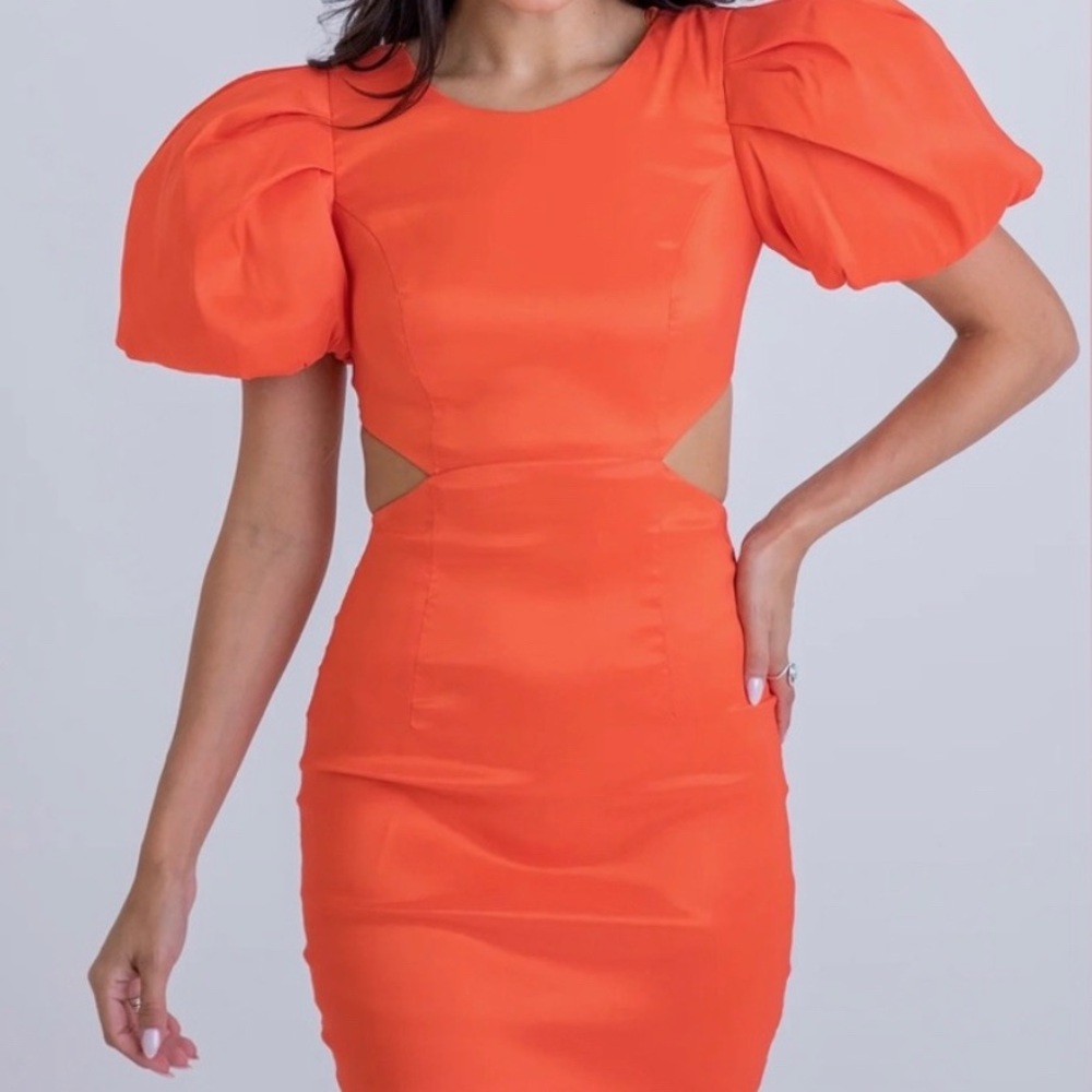 NWT HEMLINE Solid Karlie Taffeta Mini Dress